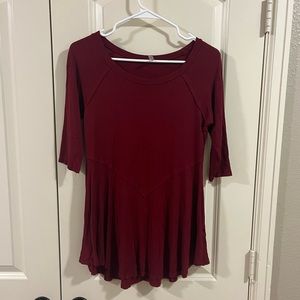 Maroon Peplum tunic from Popana size M,